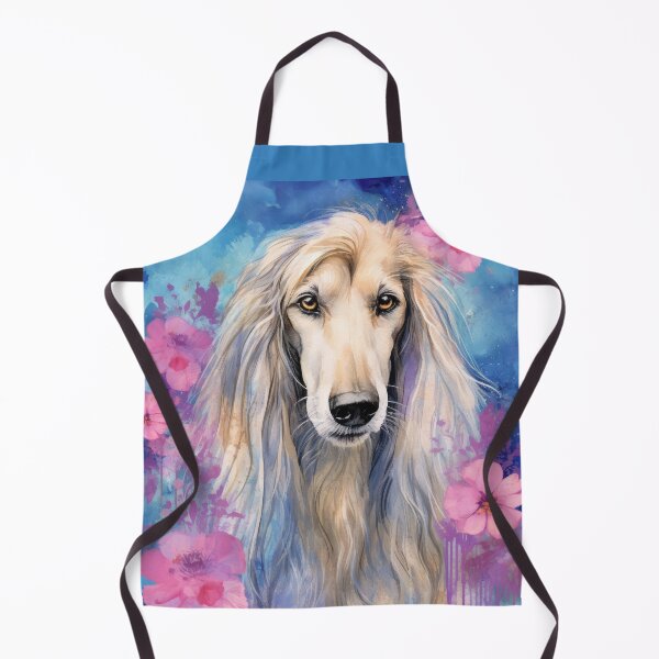 Item preview, AFGHAN HOUND Dog into pink flowers artwork designed and sold by WallyPink.