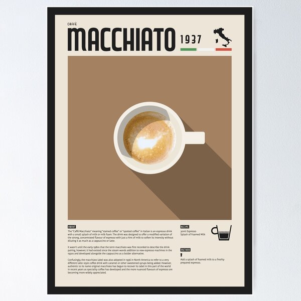 Item preview, Espresso Macchiato Coffee Illustration designed and sold by aio.