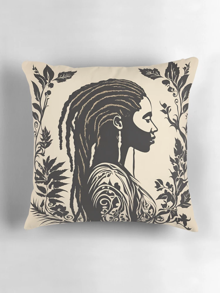 Thumbnail 3 of 4, Pillow, Nature and Roots Connection Young Ras designed and sold by RasTafariDesign.