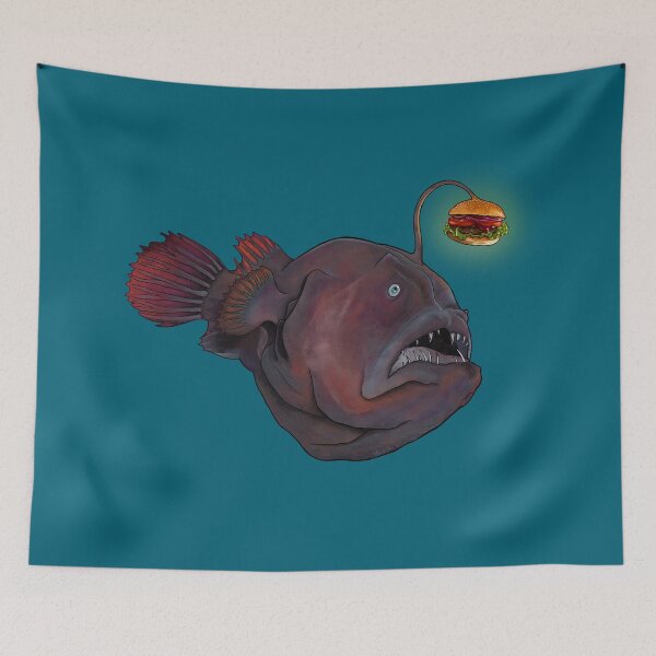 Item preview, Hangry-ler Fish With Glowing Hamburger Lure designed and sold by iamgirl1.