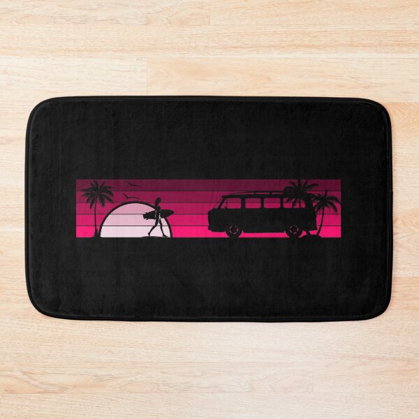 Item preview, Pink Corvair Greenbrier Van Surfer Girl Sunset Beach Vintage Style designed and sold by FlatSixGraphics.