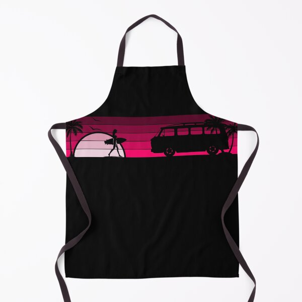 Item preview, Pink Corvair Greenbrier Van Surfer Girl Sunset Beach Vintage Style designed and sold by FlatSixGraphics.