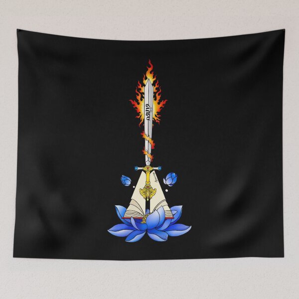 Item preview, Manjushri Motif, black buddhist, lotus, vajra art designed and sold by MayGreenAbgrall.