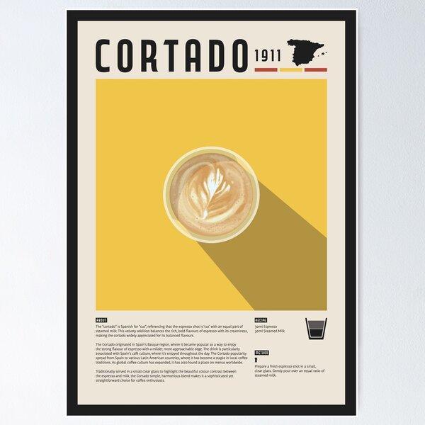 Item preview, Cortado Coffee Illustration designed and sold by aio.