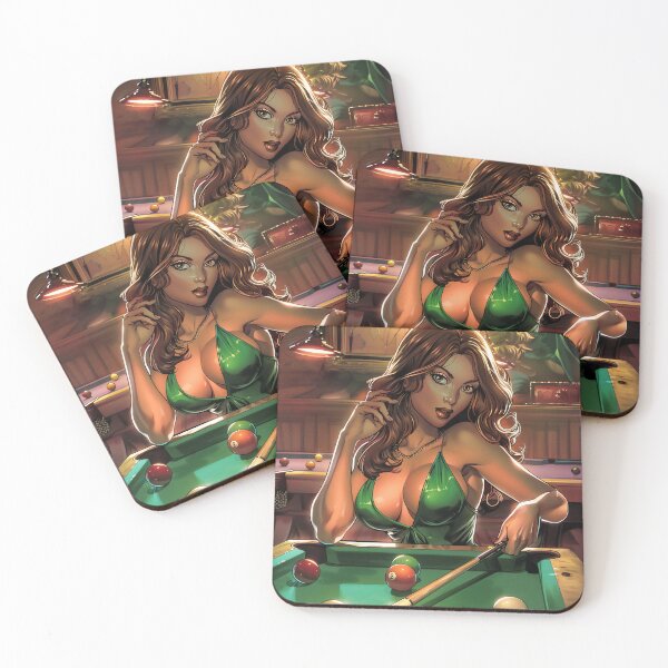 Item preview, beautiful woman playing billiards designed and sold by javierparra.