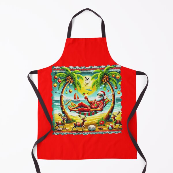 Item preview, Santa's Beach Getaway: Ugly Christmas Sweater Design designed and sold by Sun Sand & Sea Art.