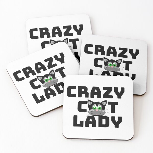 Item preview, Crazy Cat Lady - green eyed  cat designed and sold by KATKattalestv.