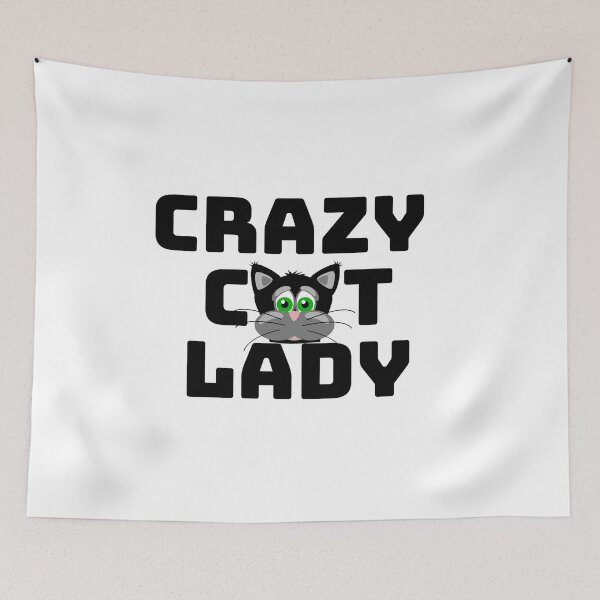 Item preview, Crazy Cat Lady - green eyed  cat designed and sold by KATKattalestv.
