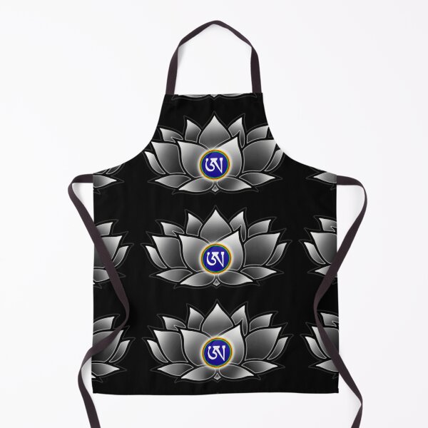 Item preview, White Lotus, Dzogchen, Ah, Tibetan, Flower, Buddhist, Buddhism, Black Background  designed and sold by MayGreenAbgrall.