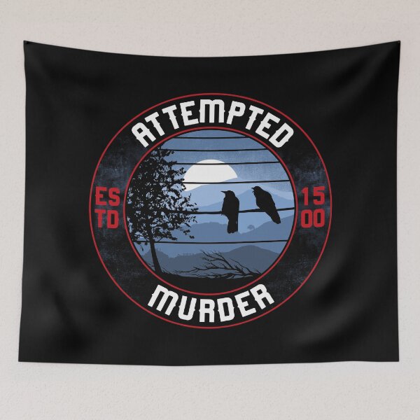 Item preview, Attempted Murder - Crows Landscape Funny designed and sold by therocketman.