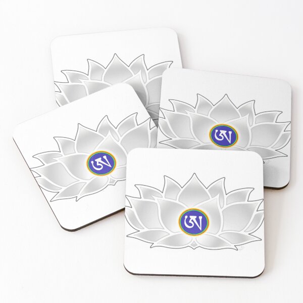 Item preview, White Lotus, Dzogchen, Ah, Tibetan, Flower, Buddhist, Buddhism, White Background  designed and sold by MayGreenAbgrall.