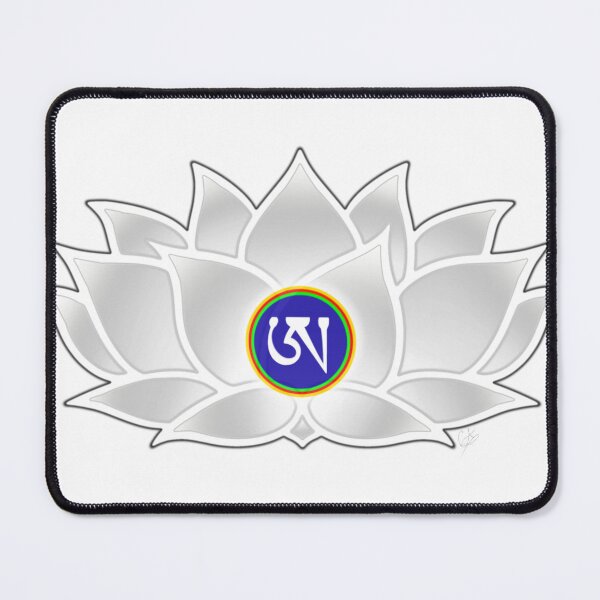 Item preview, White Lotus, Dzogchen, Ah, Tibetan, Flower, Buddhist, Buddhism, White Background  designed and sold by MayGreenAbgrall.