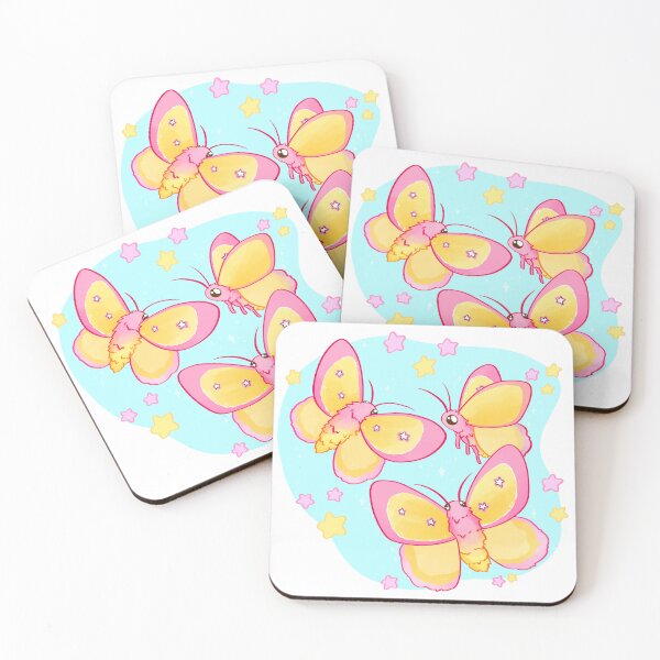 Item preview, Pink star moths designed and sold by squishyenby.