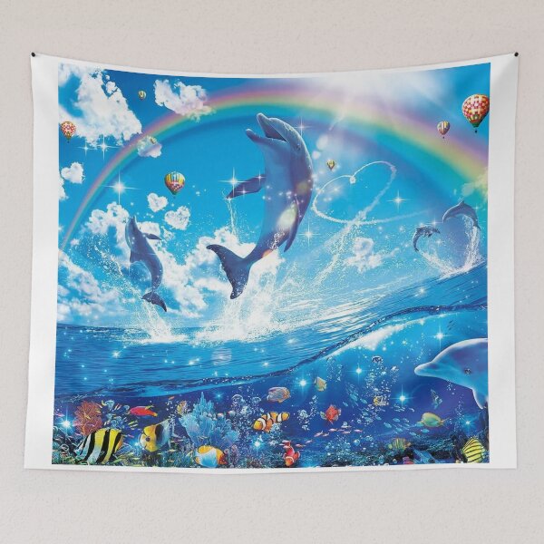 Item preview, Symphony Dolphins Frutiger Aero designed and sold by iwannitonashirt.