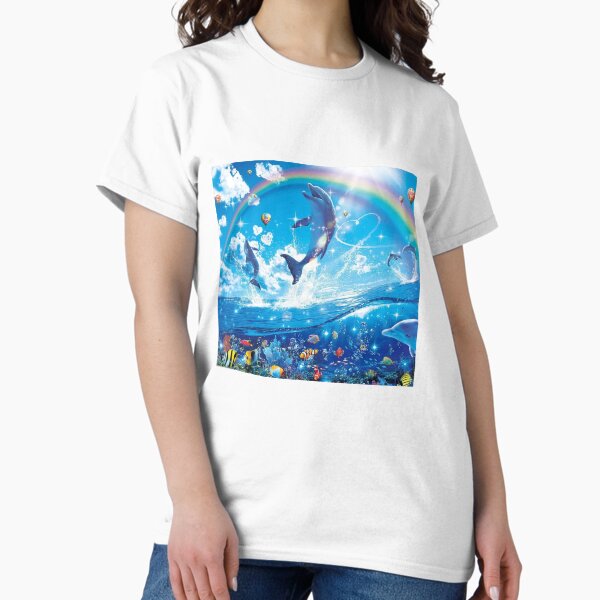 Item preview, Symphony Dolphins Frutiger Aero designed and sold by iwannitonashirt.