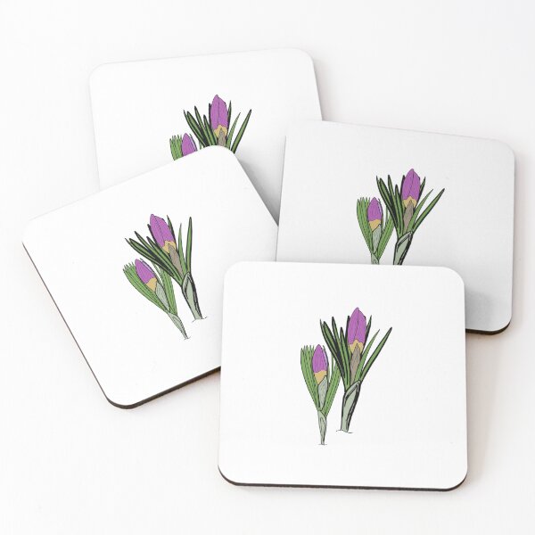 Item preview, Spring Crocus Flower Buds Purple Green Winter Goodbye  designed and sold by MomicaOfficial.