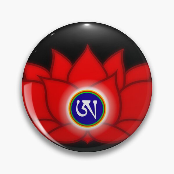 Item preview, Lotus Red, Dzogchen, Ah, Tibetan, Flower, Buddhist, Buddhism, Black Background  designed and sold by MayGreenAbgrall.