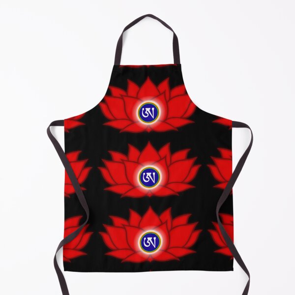 Item preview, Lotus Red, Dzogchen, Ah, Tibetan, Flower, Buddhist, Buddhism, Black Background  designed and sold by MayGreenAbgrall.