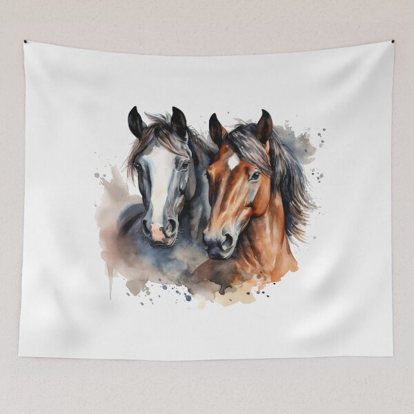 Item preview, Black and Brown Horses designed and sold by TSF LifeStyle Designs.