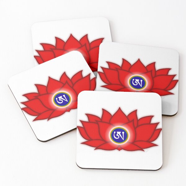 Item preview, Lotus Red, Dzogchen, Ah, Tibetan, Flower, Buddhist, Buddhism, White Background  designed and sold by MayGreenAbgrall.