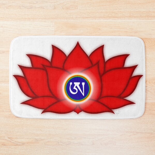 Item preview, Lotus Red, Dzogchen, Ah, Tibetan, Flower, Buddhist, Buddhism, White Background  designed and sold by MayGreenAbgrall.