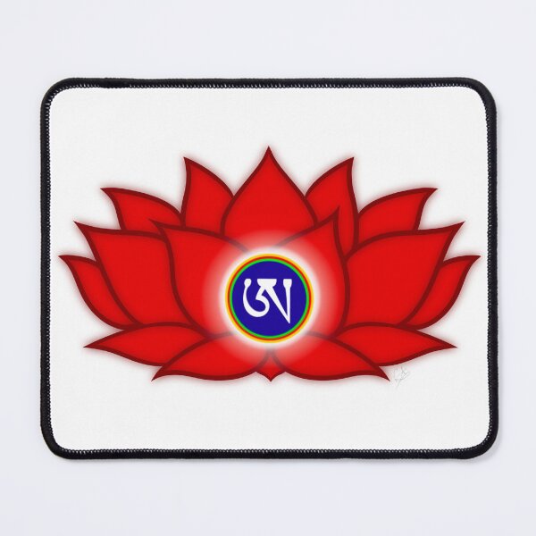 Item preview, Lotus Red, Dzogchen, Ah, Tibetan, Flower, Buddhist, Buddhism, White Background  designed and sold by MayGreenAbgrall.