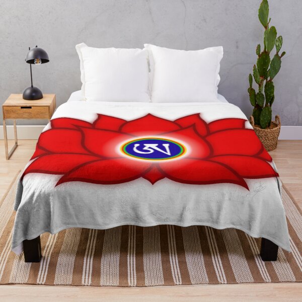 Item preview, Lotus Red, Dzogchen, Ah, Tibetan, Flower, Buddhist, Buddhism, White Background  designed and sold by MayGreenAbgrall.