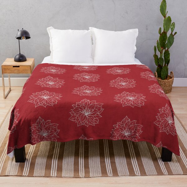Item preview, "Bougainvillea in White on Red" designed and sold by anahimar1418.