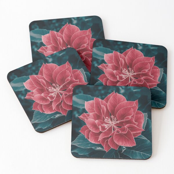 Item preview, "Bougainvillea in White on Red 1" designed and sold by anahimar1418.