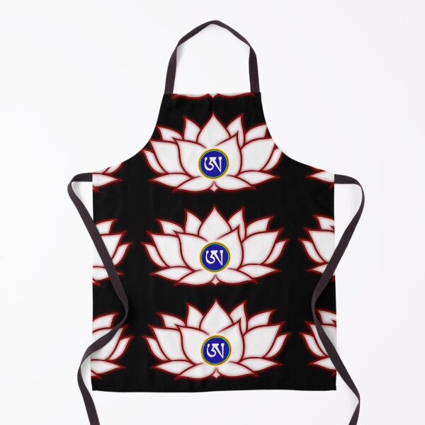 Item preview, Lotus White, Dzogchen, Ah, Tibetan, Flower, Buddhist, Buddhism, Black Background  designed and sold by MayGreenAbgrall.