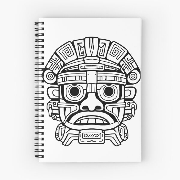 Artikelvorschau, Illustration einer aztekischen Maske in Tinte. entworfen und verkauft von jamiestarr.
