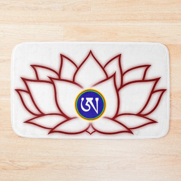 Item preview, Lotus White, Dzogchen, Ah, Tibetan, Flower, Buddhist, Buddhism, White Background  designed and sold by MayGreenAbgrall.
