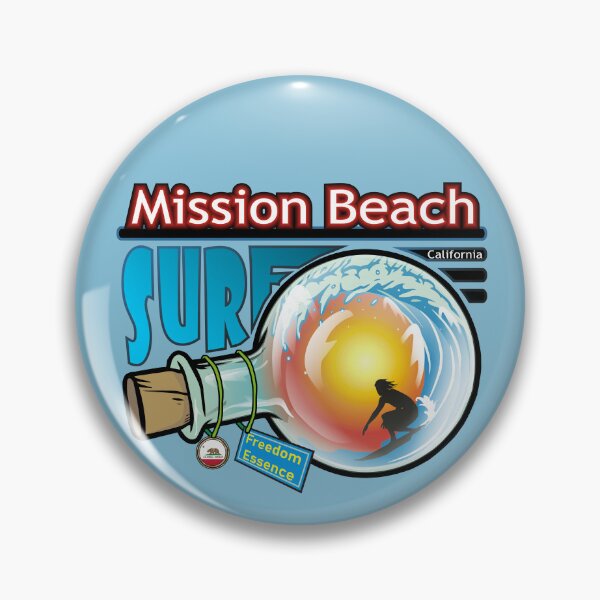 Artikelvorschau, Mission Beach, San Diego, Kalifornien, Surfen, Freiheit, Essenz entworfen und verkauft von studioss76.
