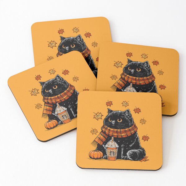 Item preview, Pumpkin Spice Latte Cat designed and sold by KilkennyCat Art.