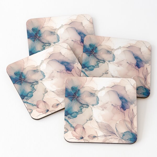 Item preview, Ethereal Botanical in Blush and Turquoise designed and sold by Vivien la Muse.