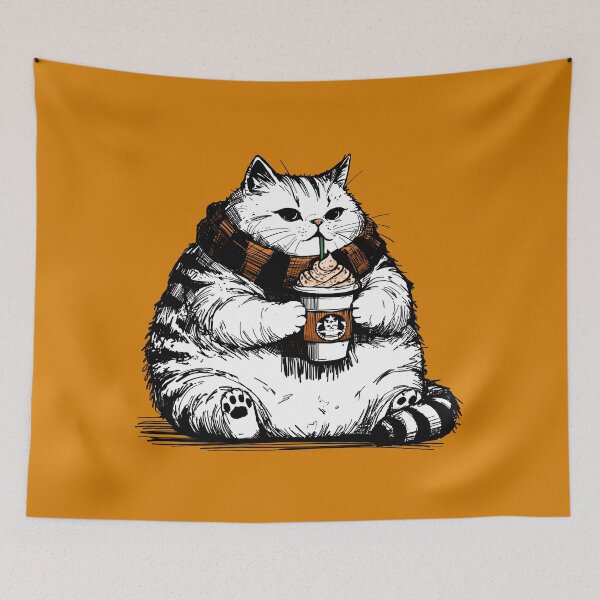 Artikelvorschau, Dicke PSL-Katze entworfen und verkauft von KilkennyCat Art.