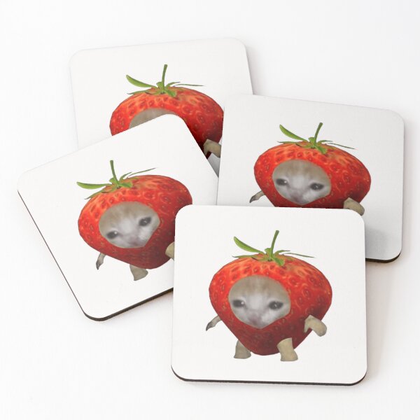 Item preview, Kitten and his strawberry costume designed and sold by saylucyernaga.