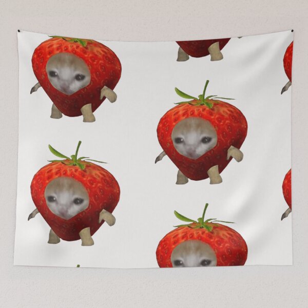 Item preview, Kitten and his strawberry costume designed and sold by saylucyernaga.