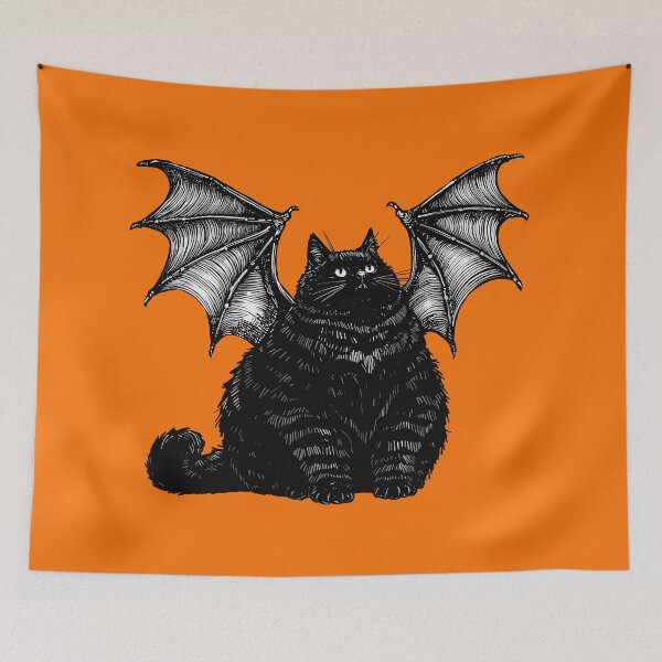 Item preview, Halloween Bat Cat designed and sold by KilkennyCat Art.