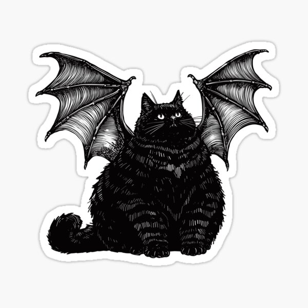 Item preview, Halloween Bat Cat designed and sold by KilkennyCat Art.