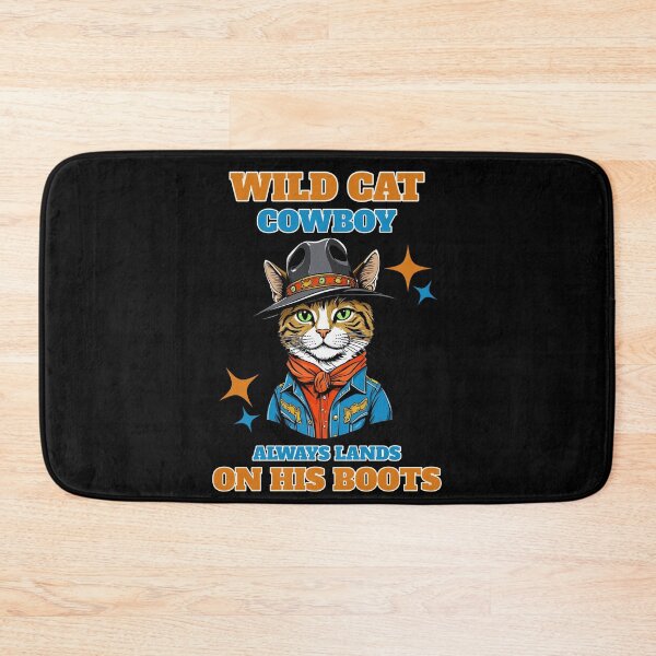 Item preview, Wild cat cowboy always lands on his boots designed and sold by Purr95.