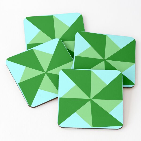 Item preview, Green Pinwheel block pattern. designed and sold by claireseyeview.