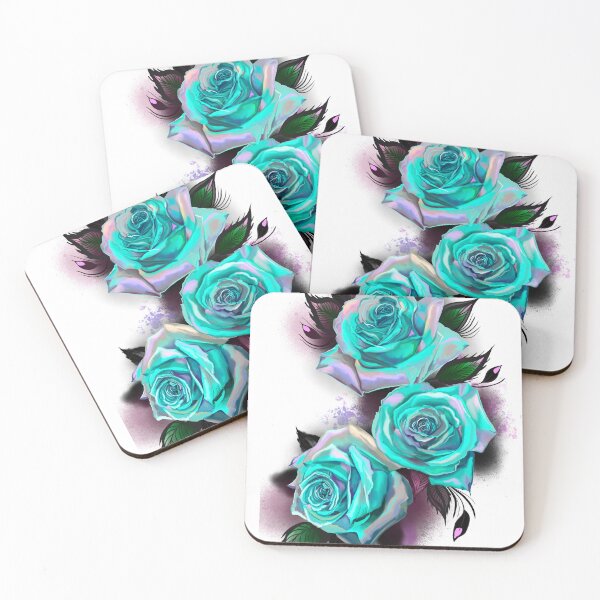 Item preview, Teal Roses designed and sold by DameElectrique.
