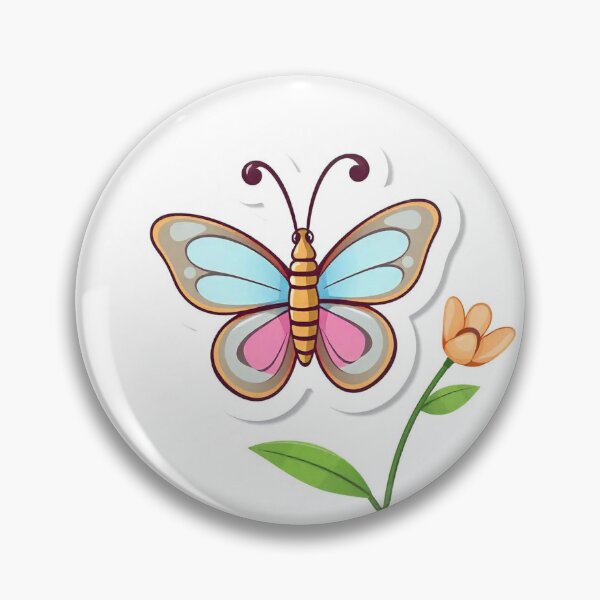 Item preview, Free Vector Cute Butterfly Cartoon Sticker designed and sold by hjian8219.