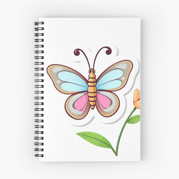 Item preview, Free Vector Cute Butterfly Cartoon Sticker designed and sold by hjian8219.