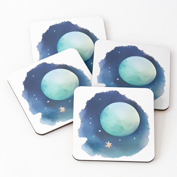 Item preview, Lunar Whispers: Watercolor Nightscape designed and sold by SavvyJuanDesign.