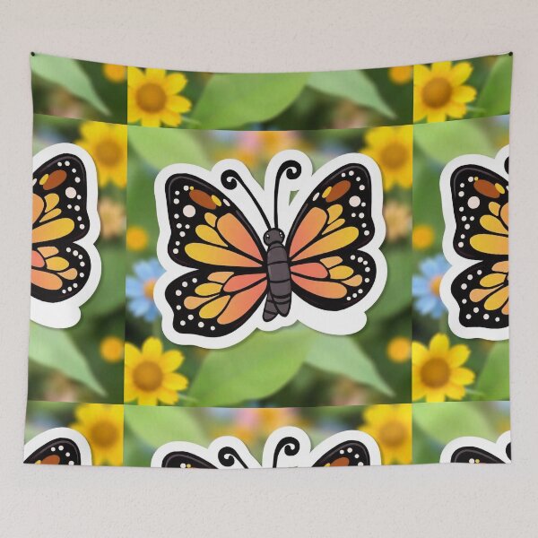 Item preview, Free Vector Cute Butterfly Cartoon Sticker designed and sold by hjian8219.