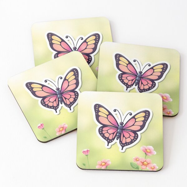 Item preview, Free Vector Cute Butterfly Cartoon Sticker designed and sold by hjian8219.