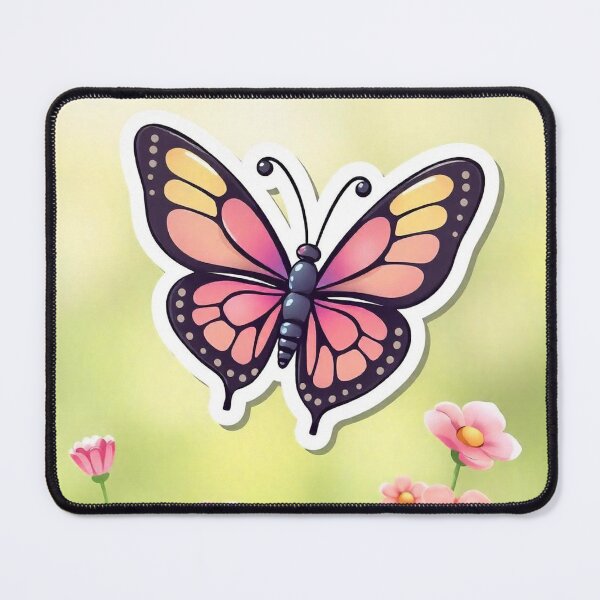Item preview, Free Vector Cute Butterfly Cartoon Sticker designed and sold by hjian8219.