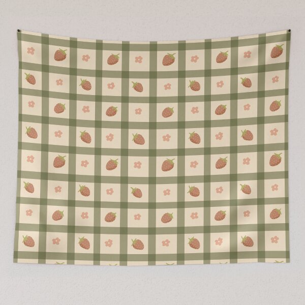 Item preview, Seamless pattern with strawberries designed and sold by pinkyfish1010.